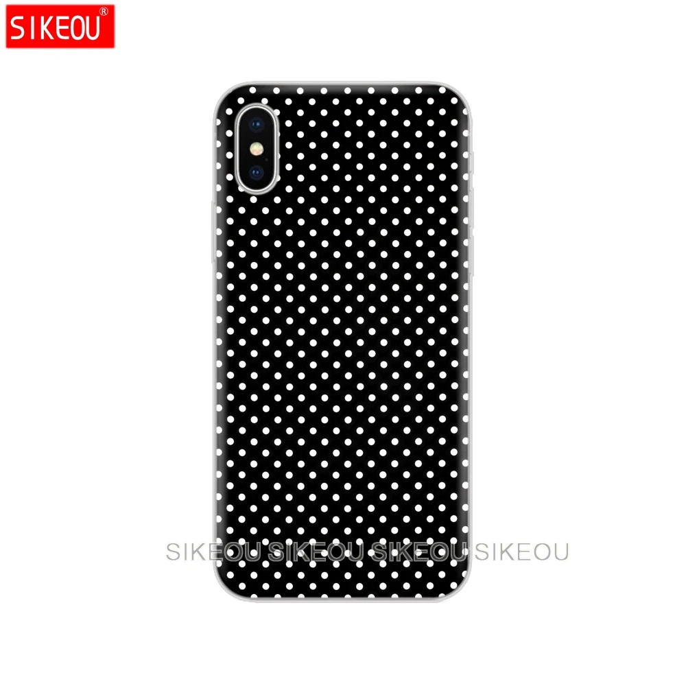 Силиконовый чехол для телефона Iphone 6X8 7 6s 5 5s SE Plus 10 XR XS Max в горошек|Бамперы| |