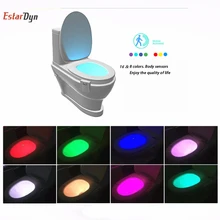 16 цветов, инфракрасный датчик движения, сиденье для унитаза, новинка, светодиодный светильник, водонепроницаемая подсветка, для унитаза, светодиодный светильник, ночник для унитаза