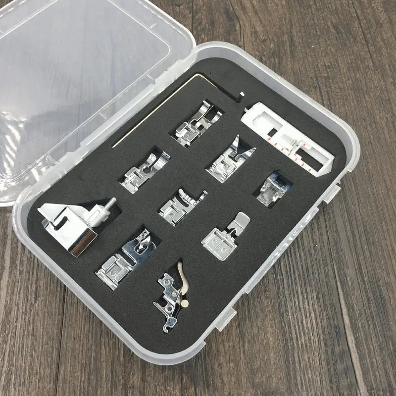 11Pcs Home Domestic Sewing Machine Foot Presser Feet Kit Set With Box