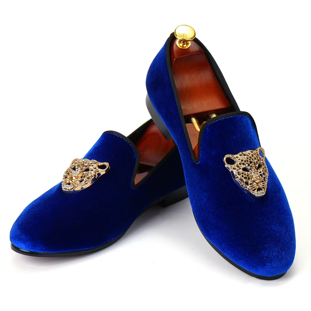 rojo boda los del inferior clásicos Animal Terciopelo hombres diamante hebilla zapatos azul suela de zapatos 6wqUxC