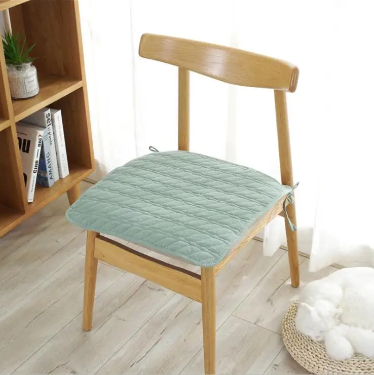 Fyjafon 2 шт хлопок подушка стула серый кофе Нескользящие подушки для сидения на стул pad можно закрепить на стуле 40*40/45*45/50*50
