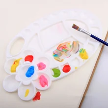 Многофункциональная шестилистная в форме цветка пластиковые палитры ColorfulArtist акриловая Акварельная Палитра для рисования инструмент для рисования