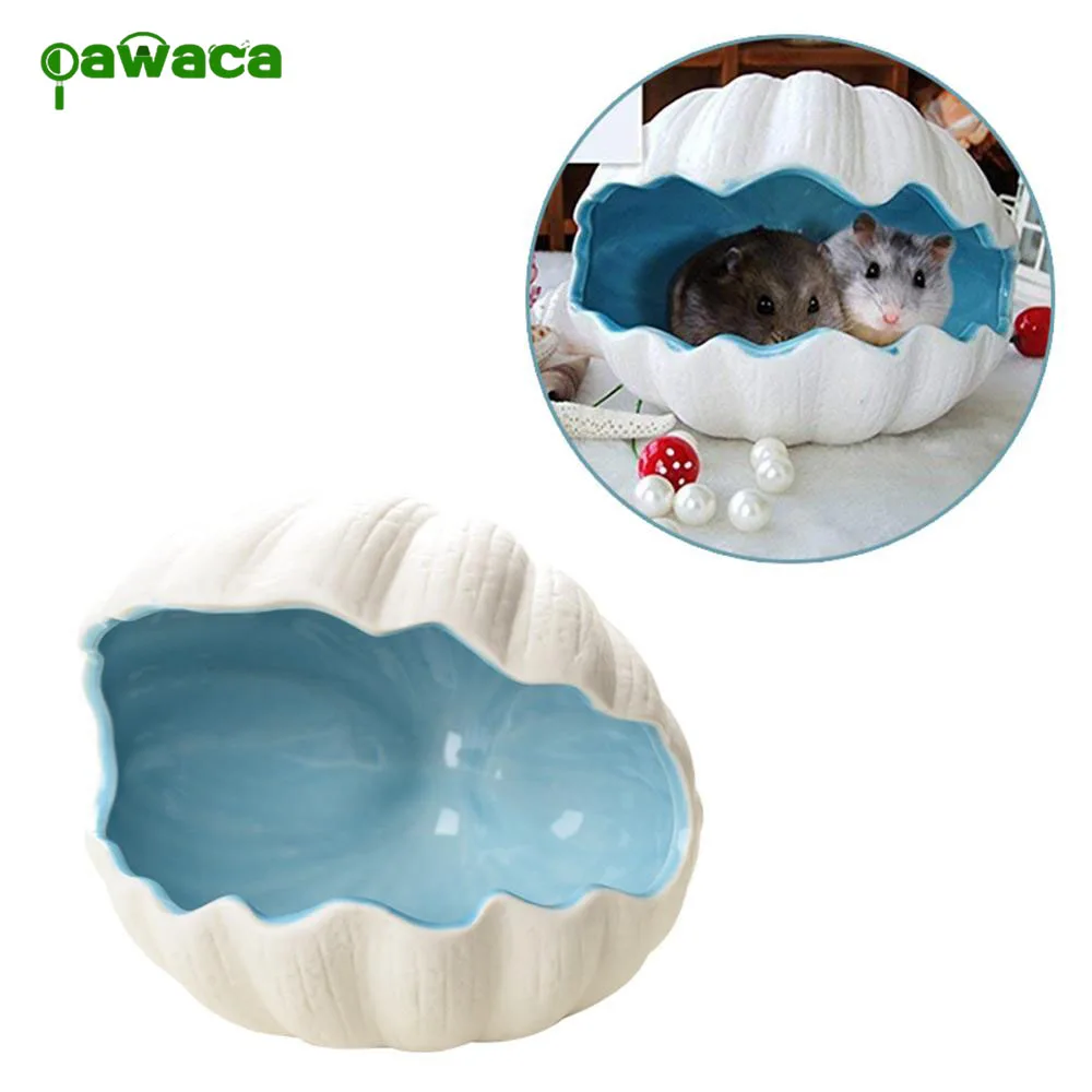 

Hamster Bed House Ceramic Hamster Nest Summer House Supply Bedroom Hamster Shell Pet House Suitable for Small Pet