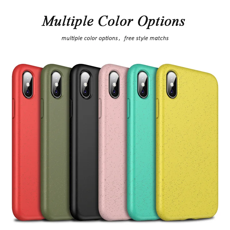 

TPU+Wheat straw Phoner Coque For iPhone XS XS Max XR Case Silicon Soft TPU For iPhone 7 7 Plus 8 8 Plus Cover With Protector
