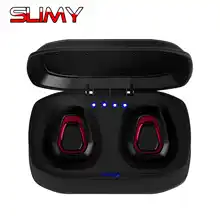 Slimy A7 наушники-вкладыши TWS с Беспроводной Bluetooth гарнитура стерео-гарнитура спортивные наушники Bluetooth с зарядным устройством для iphone Android PK X2T i7