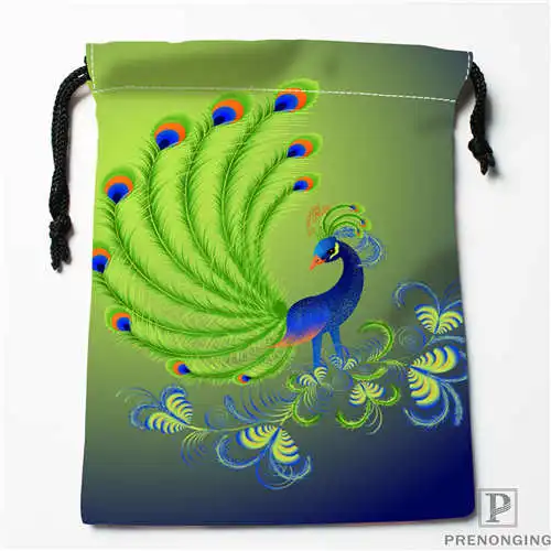 Пользовательские печати павлин-арт(1) сумки для покупок на шнурках дорожный мешочек для хранения плавать Пешие прогулки игрушка сумка унисекс мульти Size19-01-04-23
