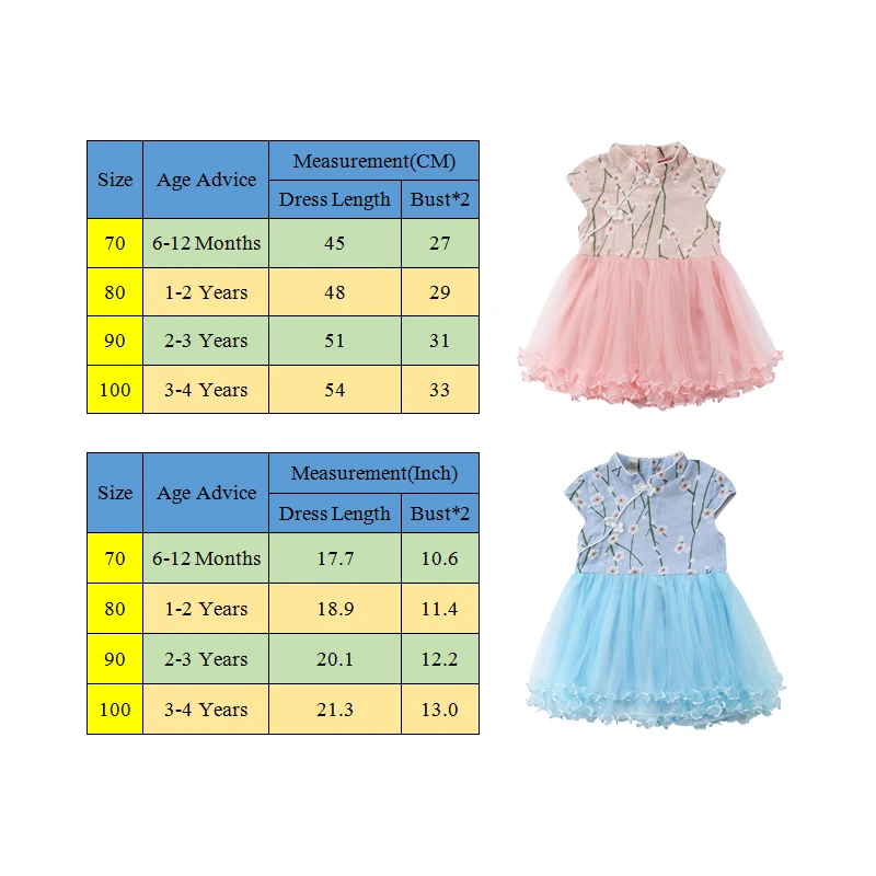 Фирменная Новинка для новорожденных, младенцев, платье принцессы Свадебная вечеринка для выпускного вечера платье на день рождения в китайском стиле Стиль платье-пачка для детей для маленьких девочек От 6 месяцев до 4 лет