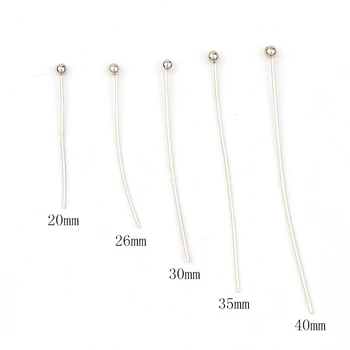 

New Fashion Cheap 15mm~50mm Ball Head Pins White K Color Ball Head Pins Findings DIY Jewelry Making Jewelry Accessories