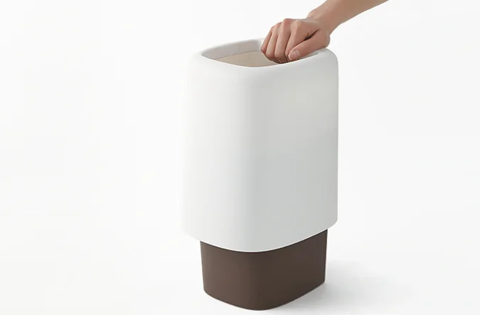 Офисный мусорный бак большой бытовой Японский творческий контракт без крышки Туалет Гостиная Спальня Ванная комната бумажная трубка Q153