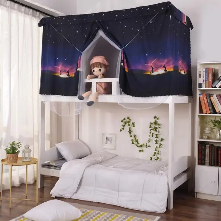 

Student Dormitory Science Shading Bed Curtain University Dormitory Dedicated Mosquito Nets Children Bunk beds Valance