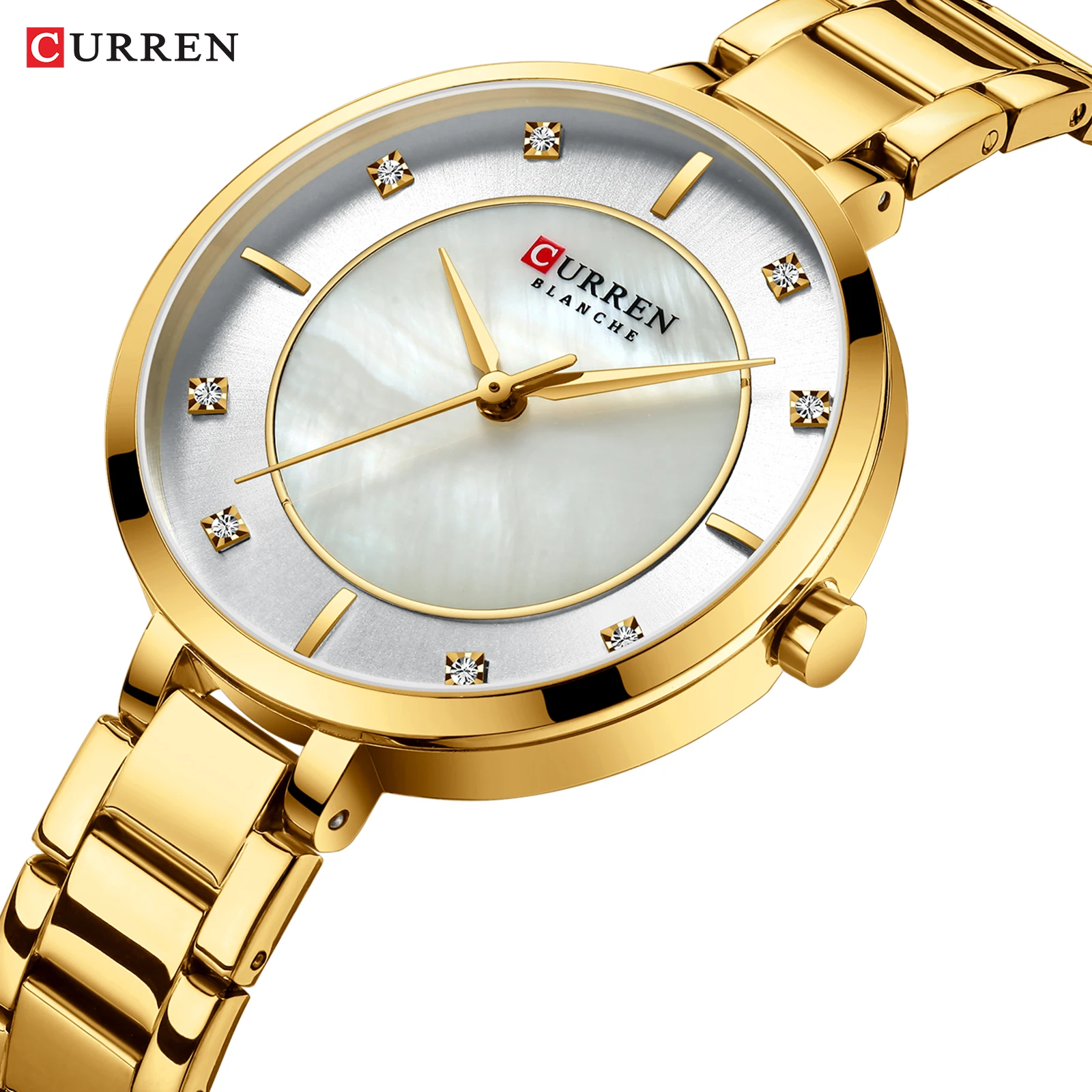 Женские часы люксовый бренд Curren из нержавеющей стали элегантные женские наручные часы водонепроницаемые женские часы с бриллиантами Montre Femme