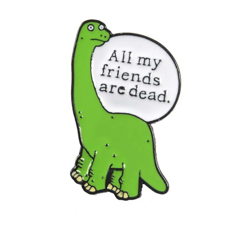 

Cartoon Cute Dinosaur Alloy Brooch Lightweight Clothes Pin Badge Enamel Lapel Dresses Hat Scarf Decor Accessory