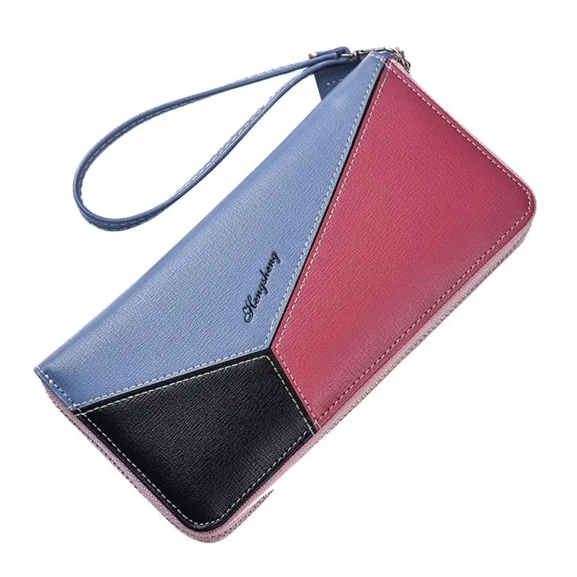 

Women Fashion Leather Wallet Leisure Clutch Bag Long Purse 2019 New High Quality Women Wallets Zipper Handbag Clutch #YL5