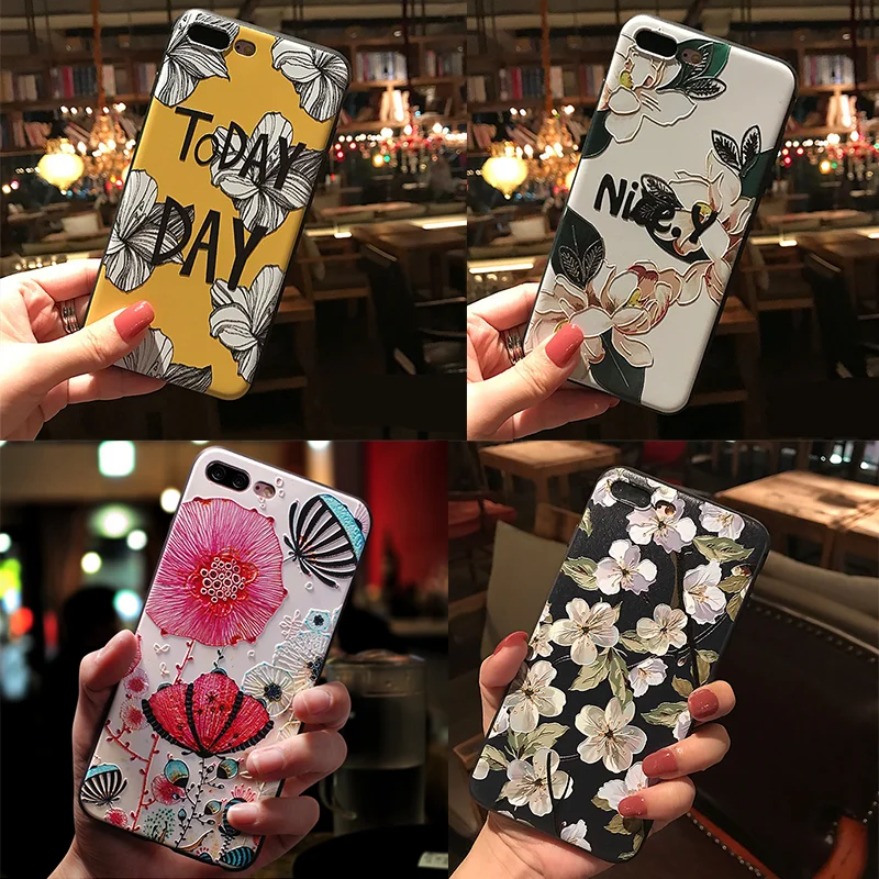 

3D Emboss Relief Case For Xiaomi Mi 9 Fundas Silicone Soft TPU Cover For Xiaomi Mi9 Xiaomi 9 SE Case Floral Flower Phone Shell