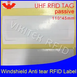Rfid-теги UHF стикер лобовое стекло автомобиля EPC 6C 915 м 868 м 860-960 м Alien higgs3 анти-слеза аденсивный пассивный печати RFID этикетка