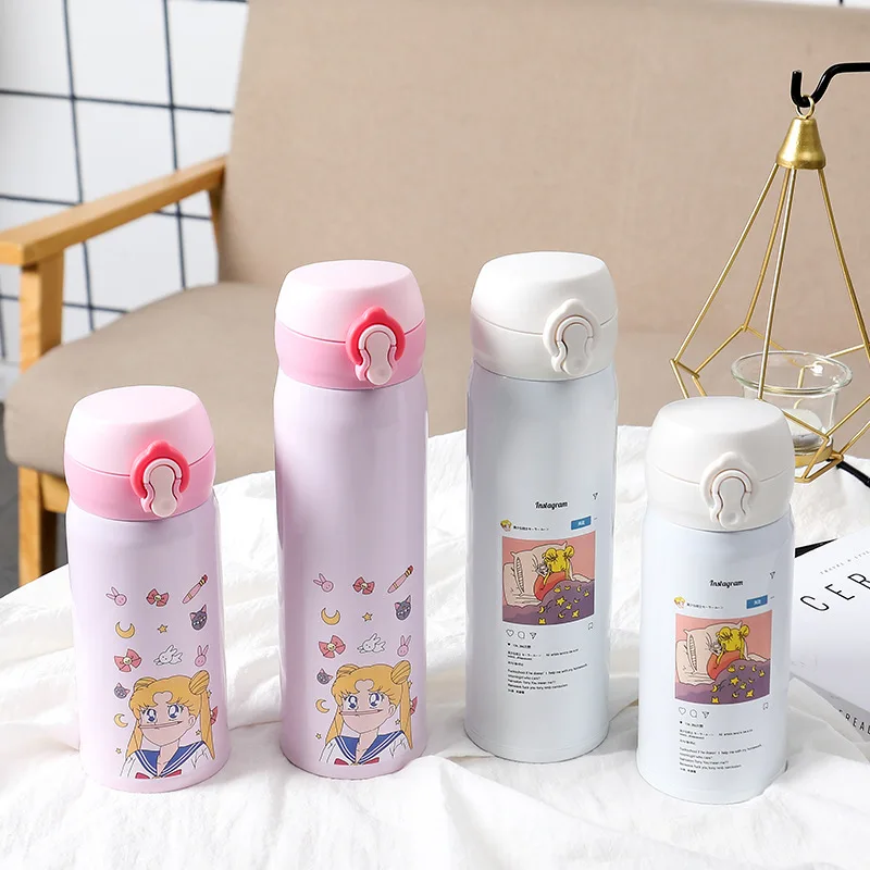 

500ML Stainless Steel Vacuum Flasks Thermos Mug Coffee Tea Milk Travel Cup with Lid