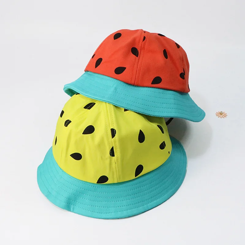 Child Girls And Boys Personality All-match Color-blocked Concise Casual Sunscreen Bucket Hat Toddler Cap 1-8Y