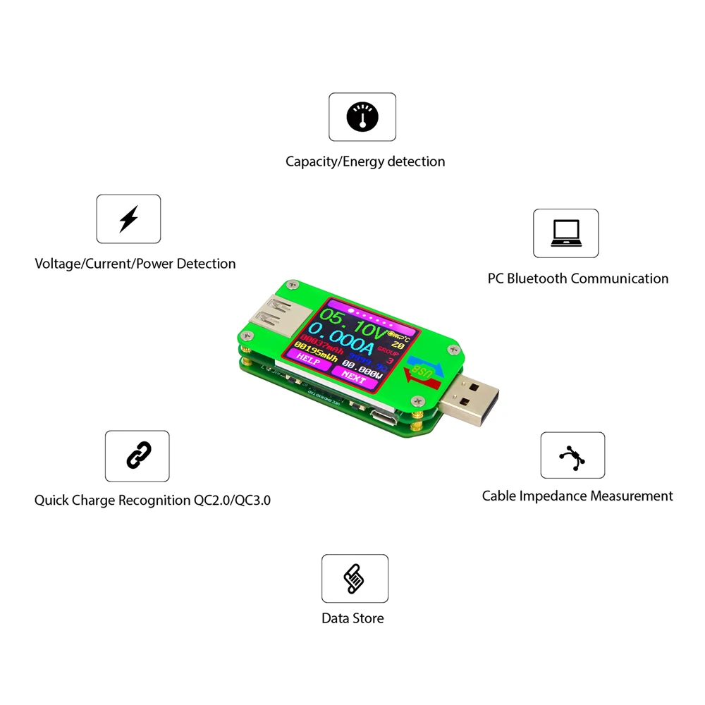 4,5 В~ 24 В USB цветной QC 2,0 3,0 быстрое зарядное устройство Банк мощности тестер емкости аккумулятора USB доктор измеритель мощности Амперметр измеритель напряжения