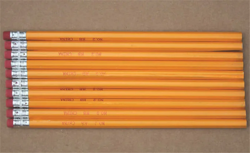 3000 карандаши с резиновым желтым деревянным карандашом с ластиком 19 см* 0,8 см