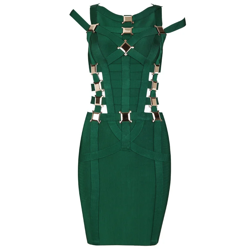 

2017 summer sleeveless short women Green black Sequin slim Celebrity Cocktail Party dresses HL Bandage Bodycon Dress Vestidio