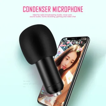 

Microphone microfone mic Professional Handheld Condenser Mic Computer Microphone Stand Tripod Wired 3.5mm For Recording Studio