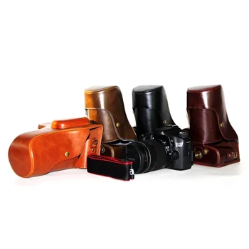 

Black/Brown/Coffe/Green Camera Case Bag Leather Case Cover For Canon EOS 70D 60D Protective Bag