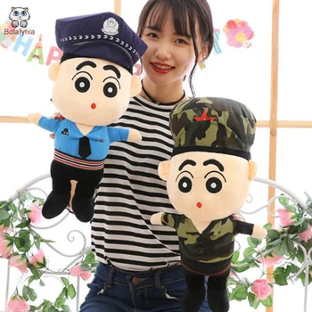 

BOLAFINIA children plush toys Crayon Shinchan baby Christmas birthday gift stuffed toy Camouflage police officer