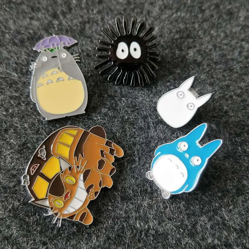 

1Pcs Japan Anime Totoro Enamel Pins Brooches Women Girls Clothing Pin Badge Catoon Animal Brooch Jewelry Gift for Kids
