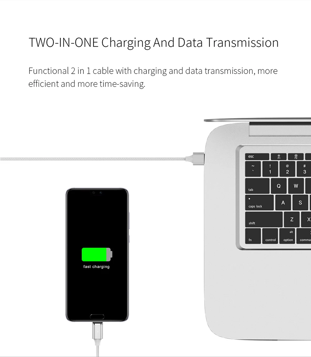 Магнитный кабель WSKEN X2 Micro usb type C для синхронизации данных светодиодный дисплей Магнитный кабель для быстрой зарядки нейлоновый плетеный провод для Android