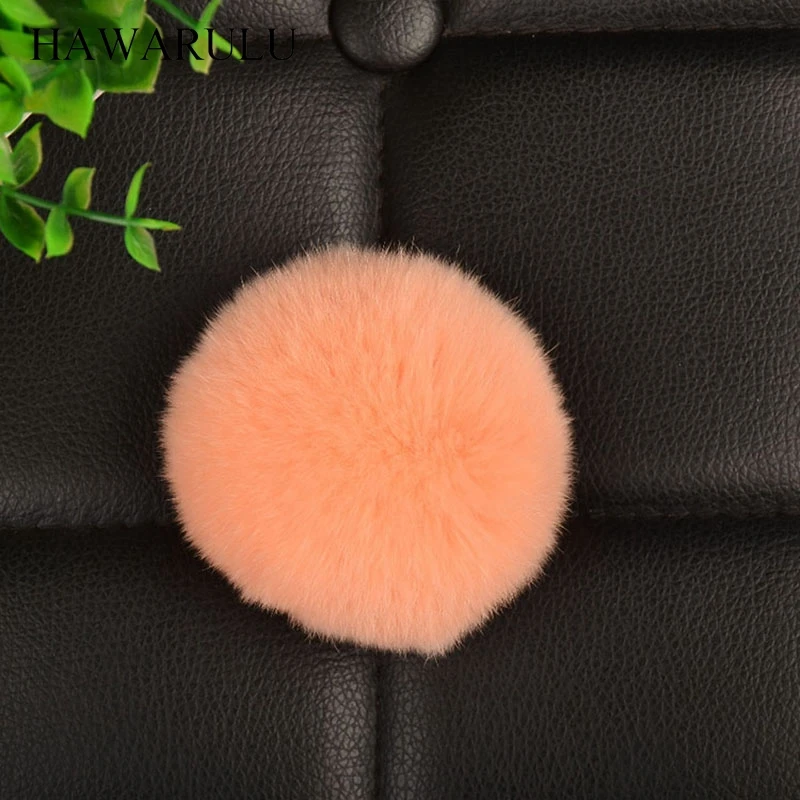 

HAWARULU 2 Pcs Mixed Color 8cm artificial wool pompom wedding/gift/cap/key chain/hairpin clothing accessory