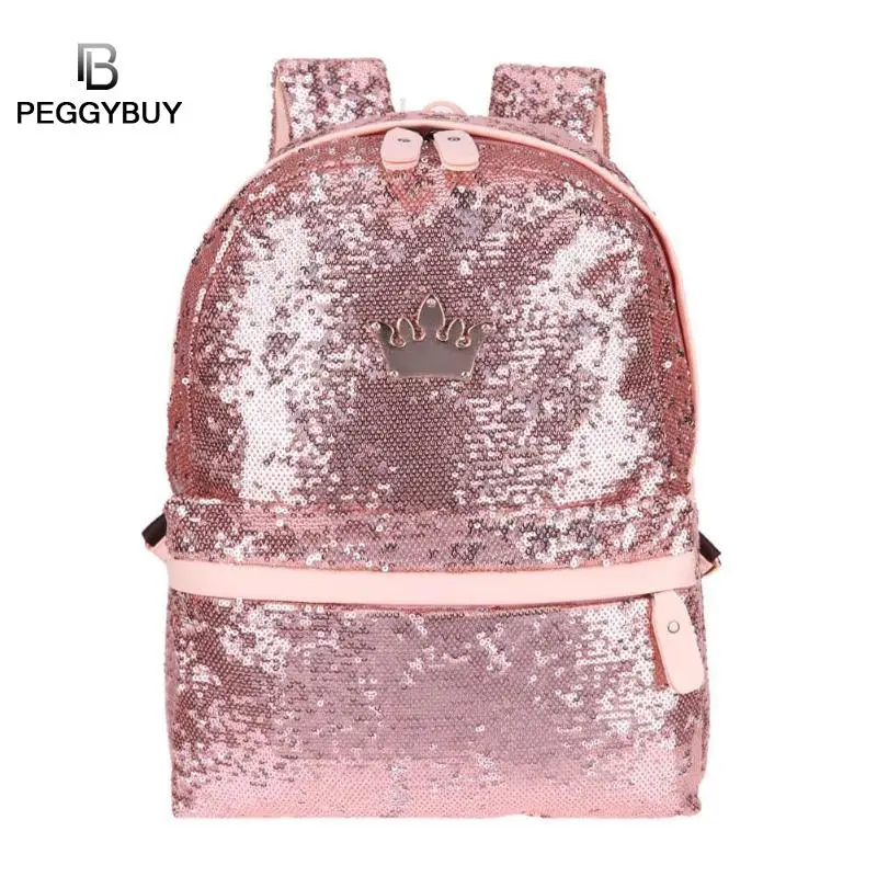 

Shining Sequins Bag Women Shining Fashion Travel Small Backbag Leisure Trend Big Capacity Bags Bling Girl Bookbag Bolsa Feminina