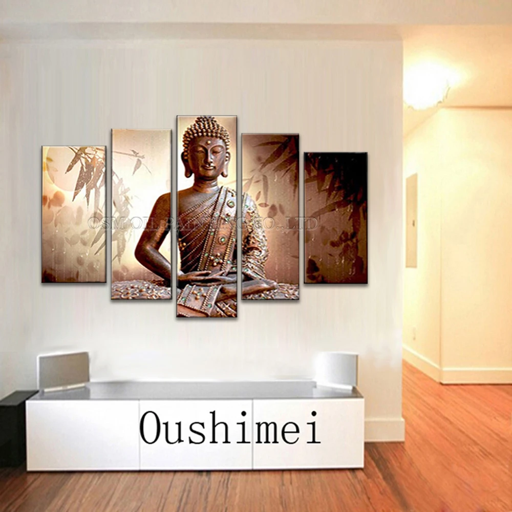

High Quality Handmade Buddha Oil Painting For Living Room And Drawing Room Decoration Hand Painted Religion Pictures On Canvas