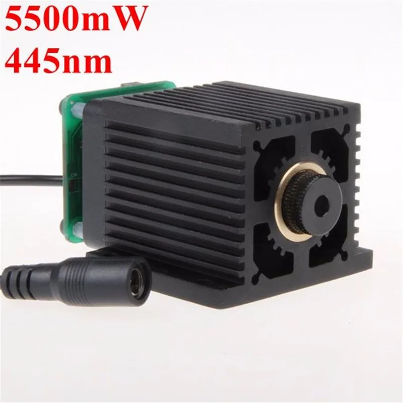 

LA03-5500 445nm 5500mW Blue Laser Module With Heat Sink For DIY Laser Engraver Machine For EleksMaker