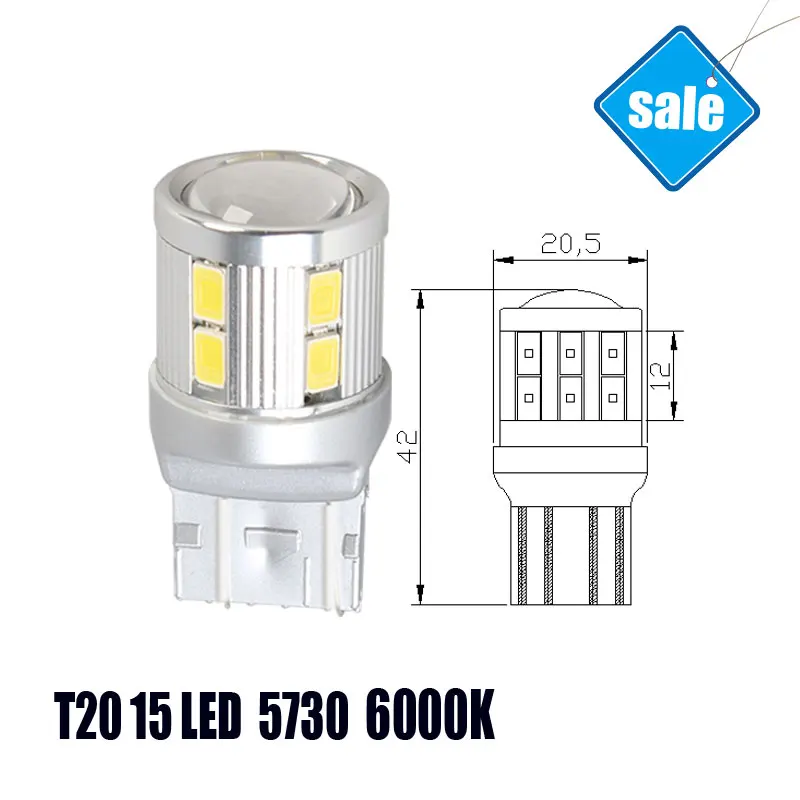 Pair Sale T20 7443 Trucks Auto LED Brake Lights Factory Wholesale 6000K White Car Bulbs Lamp | Автомобили и мотоциклы
