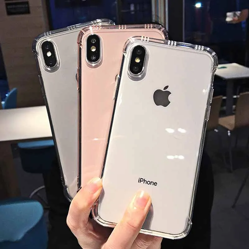 LOVECOM противоударные однотонные чехлы для телефонов для iPhone 11 Pro Max XR XS Max X 6 6S 7 8 Plus Мягкая силиконовая прозрачная задняя крышка