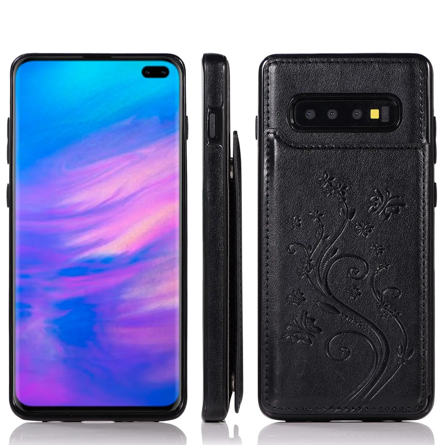 Роскошный чехол-портмоне для samsung Galaxy S10 Plus S10E Coque на Galaxy S9 S8 Plus S7 Note8/9 держатель для карт рельефный чехол из искусственной кожи