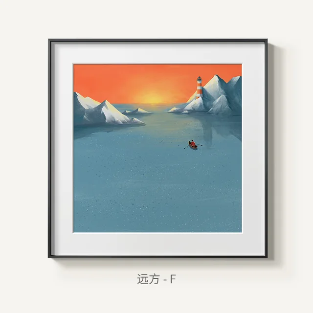 Abstract Landscape Canvas Poster Modern Mountain Painting Print Scandinavian Wall Art Picture For Living Room Nordic Home Decor F