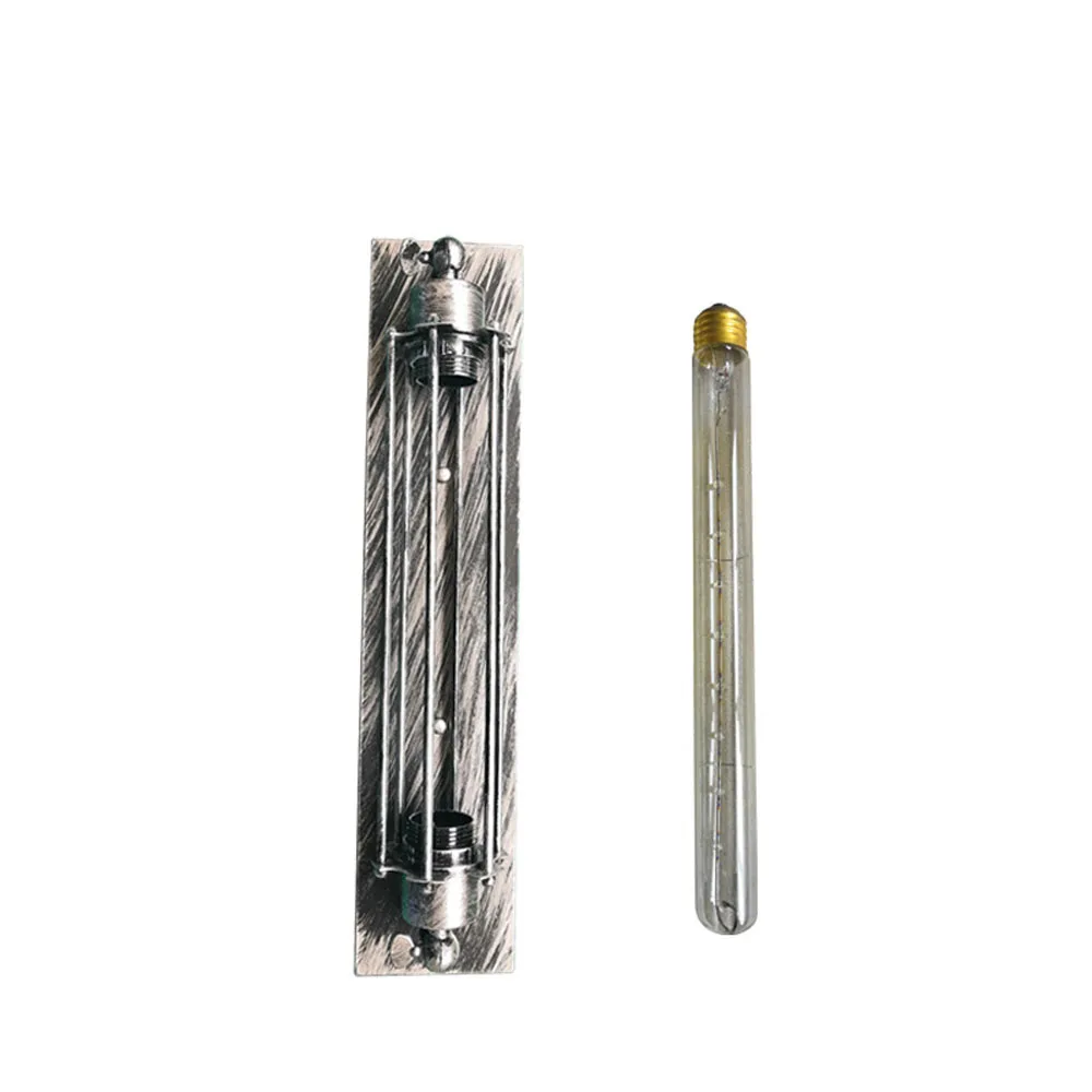 Настенная лампа серебристого овечьего цвета с вольфрамовой лампой винтажная