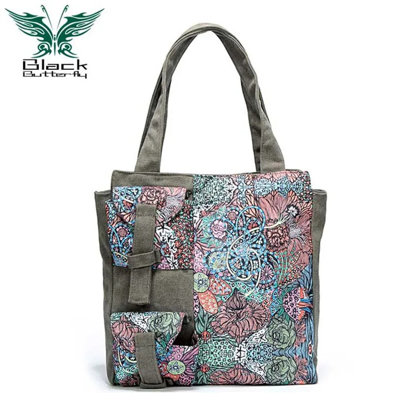 ФОТО 2016 New fashion women messenger bag fashion handbag national print flower shoulder bags vintage canvas satchels Sac a Main