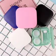 Błyszczący Diy uroda okulary pielęgnacja Box 917 pielęgnacja oczu zestaw przenośny pojemnik na soczewki kontaktowe Home woreczki podróżne Mirror Box(China)
