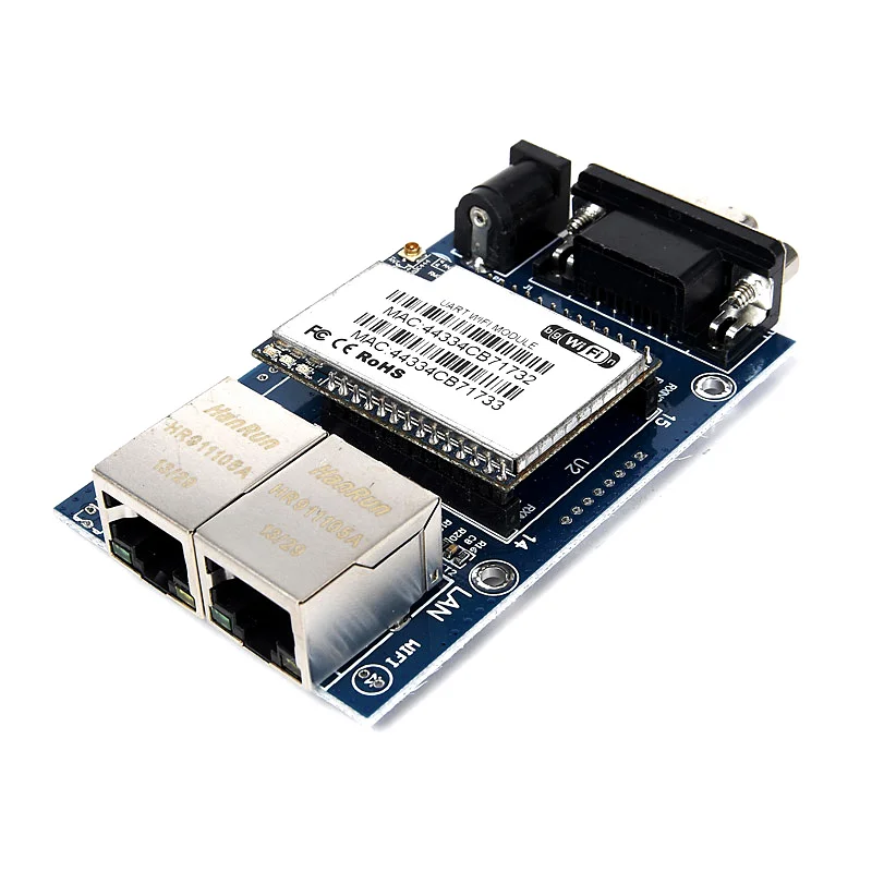 RT5350 Серийный Uart к wifi двойной ethernet RS232 RS485 промышленный беспроводной модуль с