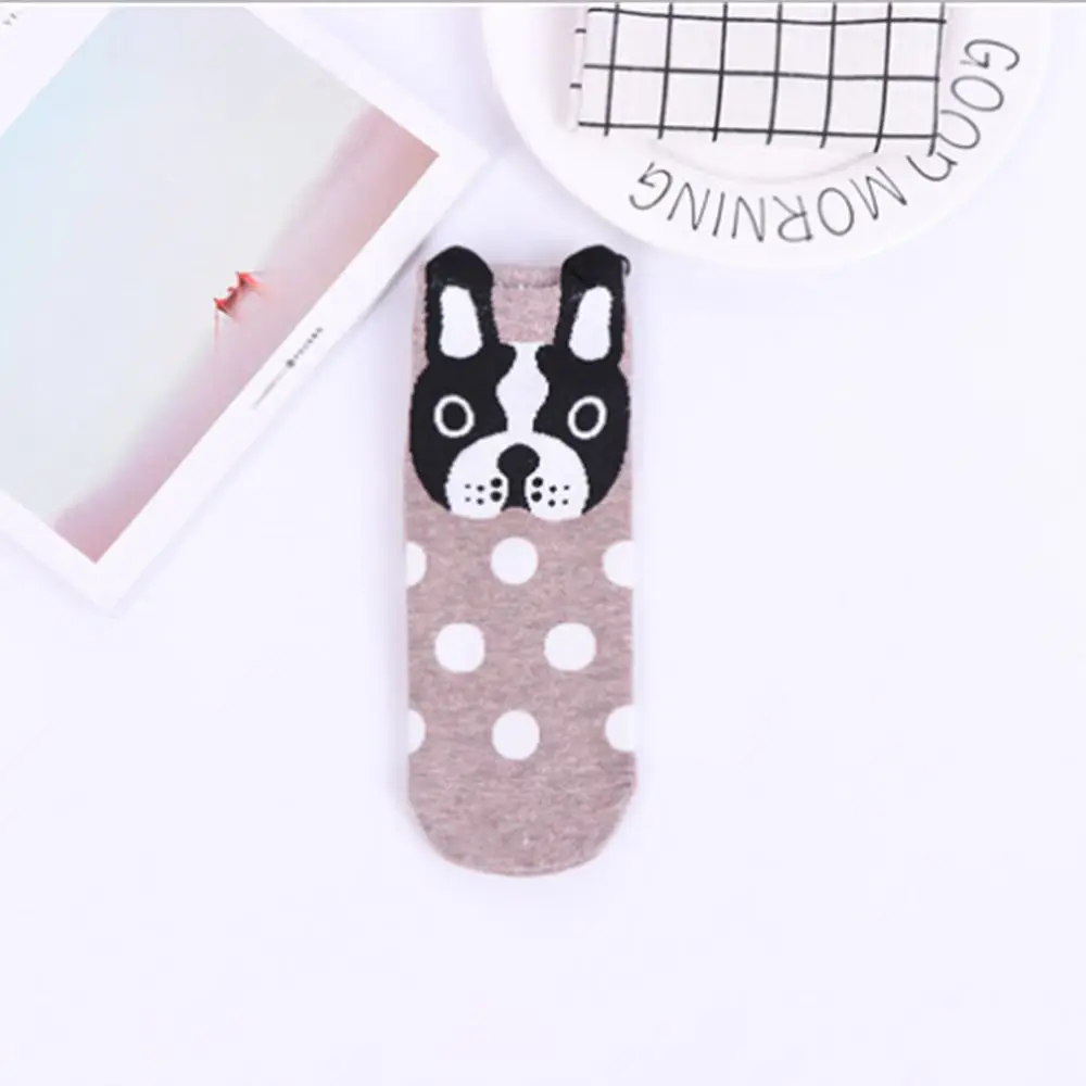 

2018 Autumn Winter Women Cotton Socks Cute Cartoon Animal Small Ear Socks