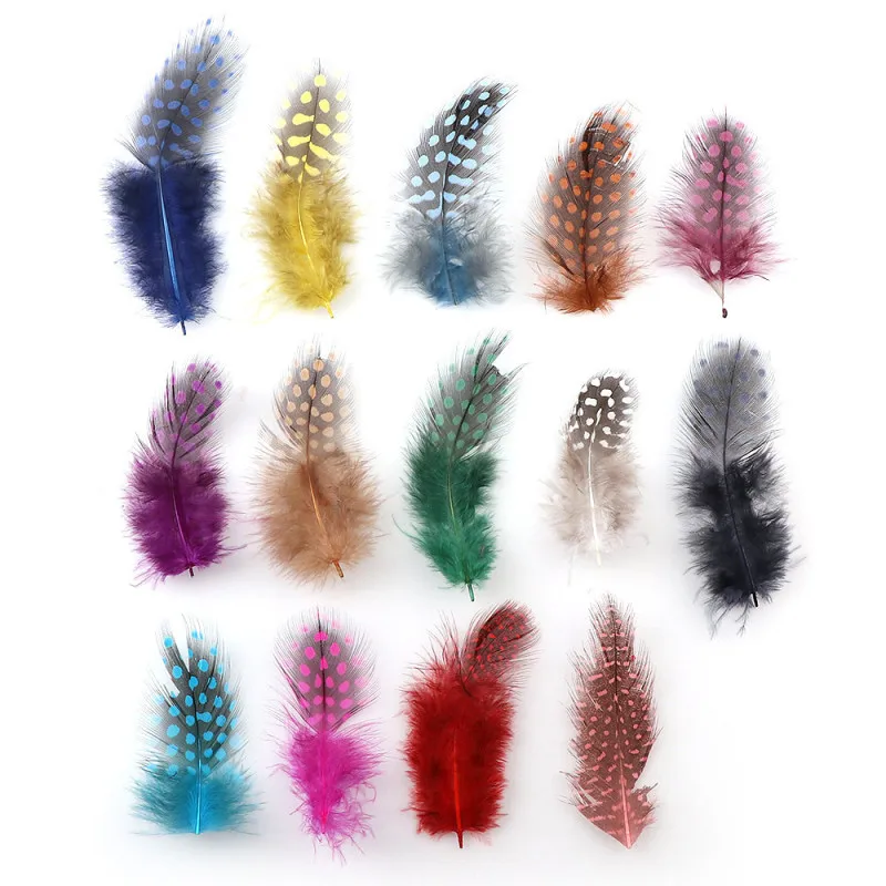 5-10 см милые 50 штук различных цветов перо цесарки DIY украшения Аксессуары
