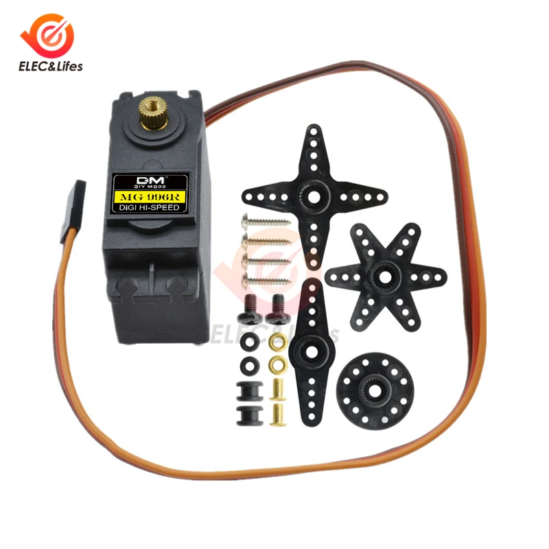 

Newest Simulated Servo MG996R Metal Gears Digital RC Servo for Futaba JR Car RC Model High Torque Helicopter Boat
