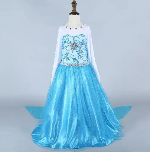 Платье для девочек; платье королевы Эльзы; костюм Снежной королевы Анны; праздничные платья для девочек; детская одежда - Цвет: Only Dress E