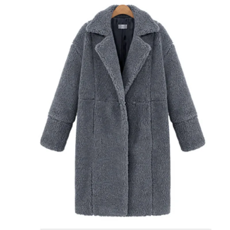AOTEMAN Autumn Winter Faux Fur Coat Women Elegant Long Sleeve Ladies Streetwear Jacket Vintage Warm Fake Fur Coat Fourrure Femme