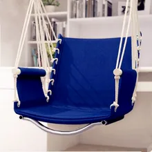 Сад Патио крыльцо висит из хлопчатобумажного каната кресло-качели гамак качается деревянной Крытый качающееся сиденье стула Лидер продаж