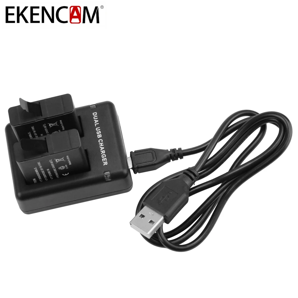 Ekencam Dual Port Slot Battery Charger For Gopro Hero 5 Black