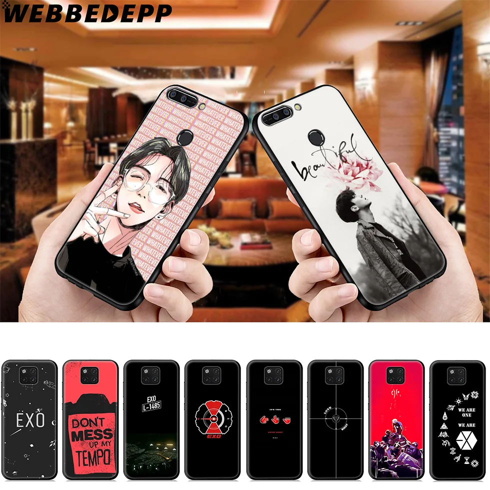 WEBBEDEPP Exo Bands K Pop мягкий чехол для Huawei Mate Honor 20 6A 7A 7C 7X 8 9 9X 10 View Lite Pro 30 |