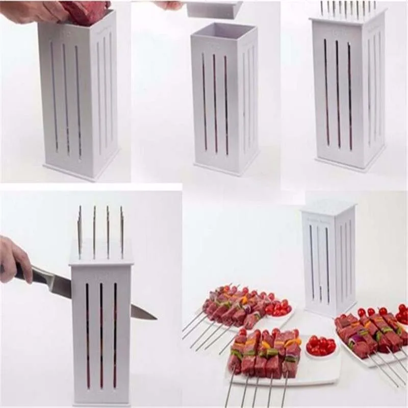 

Brochette Express 32 Bamboo Skewers Food Slicer BBQ Grill Shish Kebab Maker Kit 663